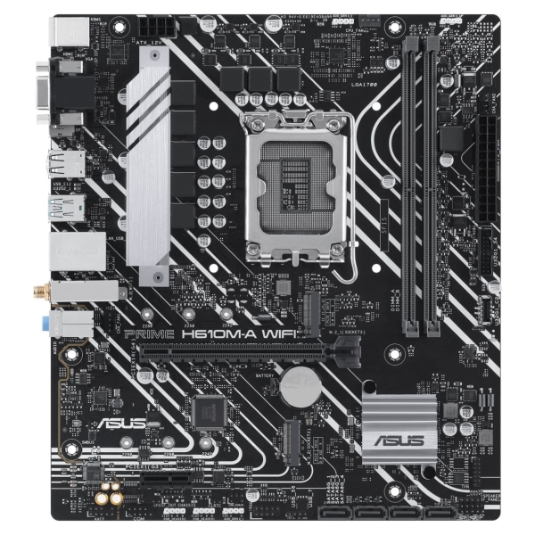 Asus | Processor family Intel H610 | Processor socket 1 x LGA1700 Socket | 2 DIMM slots - DDR5, non-ECC, unbuffered | Supported 