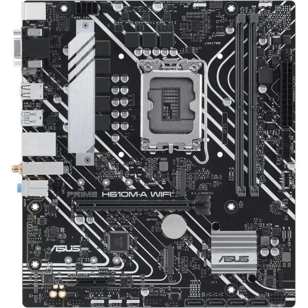 Asus | Processor family Intel H610 | Processor socket 1 x LGA1700 Socket | 2 DIMM slots - DDR5, non-ECC, unbuffered | Supported 