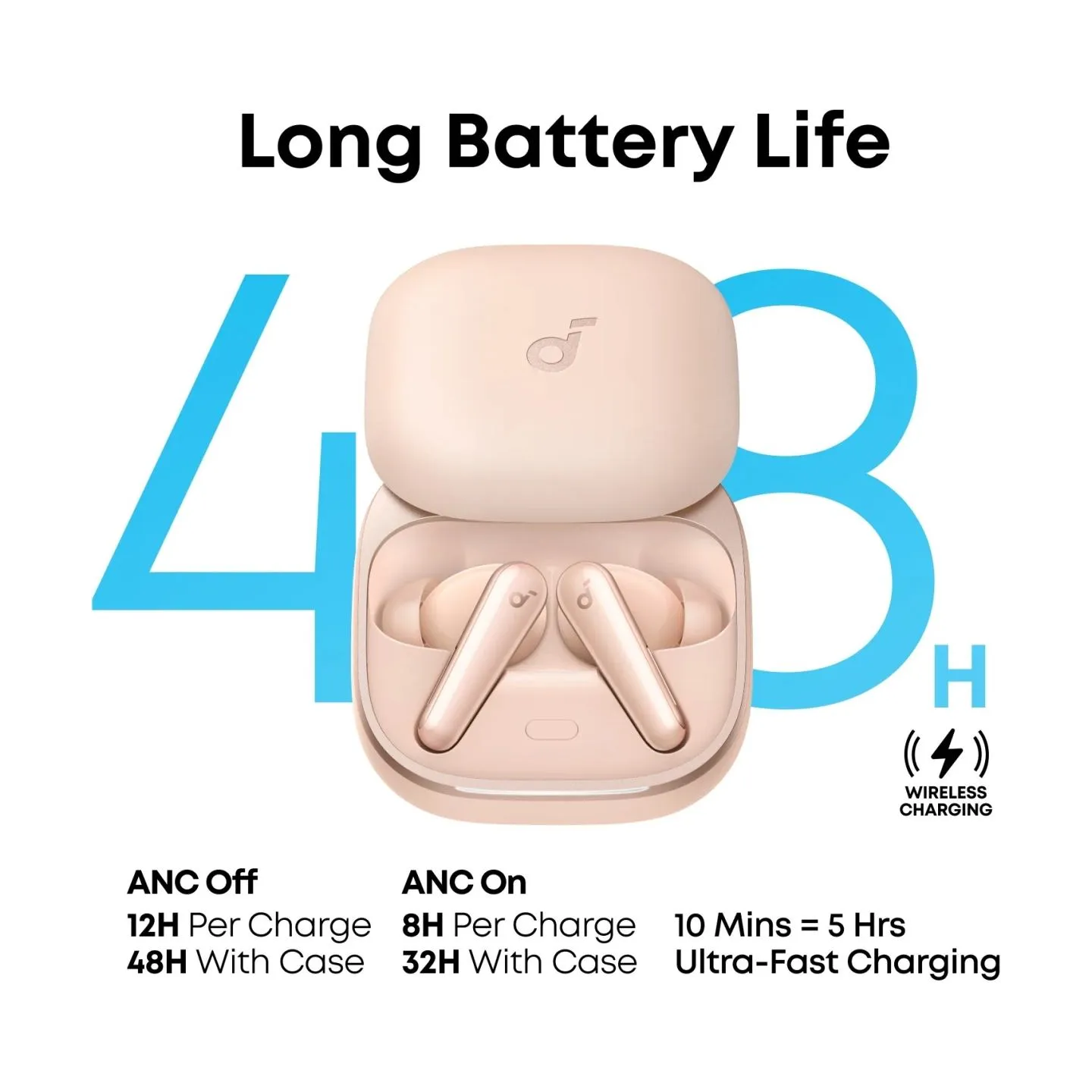 Anker Soundcore Earbuds with Dolby Audio | Liberty 5 | Bluetooth | In-Ear | Microphone | Pink | Noise canceling | Wireless