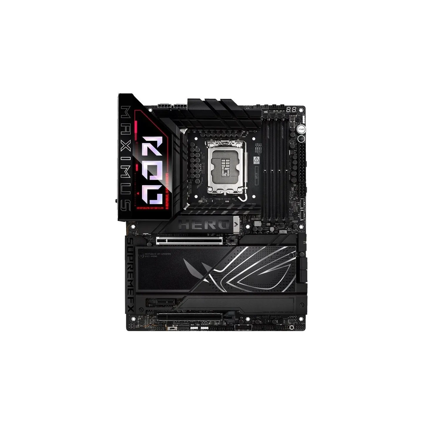 Asus ROG MAXIMUS Z890 HERO | Processor family Intel | Processor socket LGA1851 | DDR5 | Supported hard disk drive interfaces M.2