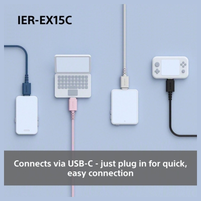 Sony Earbuds | IER‑EX15C | Wired | In-ear | Microphone | White