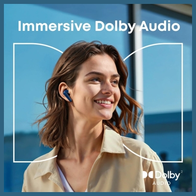 Anker Soundcore Earbuds with Dolby Audio | Liberty 5 | Bluetooth | In-Ear | Microphone | Navy blue | Noise canceling | Wireless