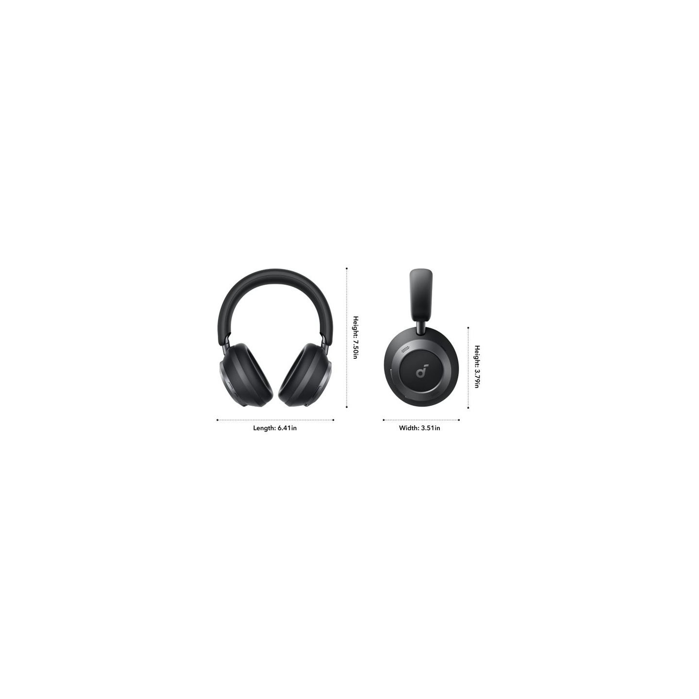 Anker Soundcore | Foldable Headphones | Space One Pro | Bluetooth | Over-ear | Microphone | Jet Black | Wireless