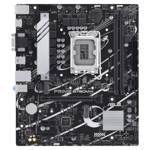 Asus | PRIME B760M-K | Processor family Intel | Processor socket LGA1700 | DDR5 DIMM | Number of SATA connectors 4