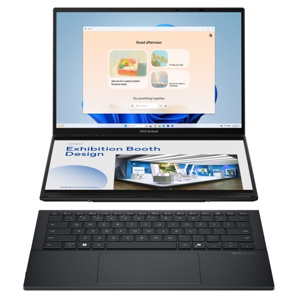 Asus | Zenbook Duo UX8406CA-PZ009W | Basalt Gray | 14 " | OLED | Touchscreen | 3K | 2880 x 1800 pixels | Glossy | Intel Core Ult
