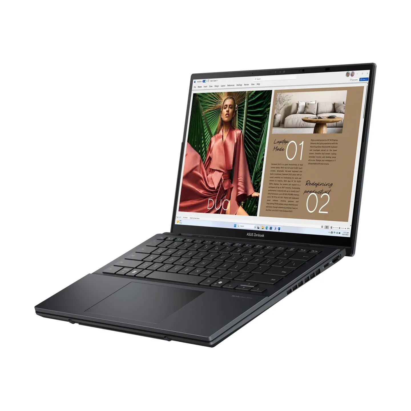Asus Notebook|ASUS|ZenBook Series|DUO|UX8406CA-PZ009W|CPU  Core Ultra|U9-285H|2900 MHz|14"|Touchscreen|2880x1800|RAM 32GB|LPDDR5