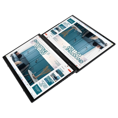 Asus | Zenbook Duo UX8406CA-PZ009W | Basalt Gray | 14 " | OLED | Touchscreen | 3K | 2880 x 1800 pixels | Glossy | Intel Core Ult