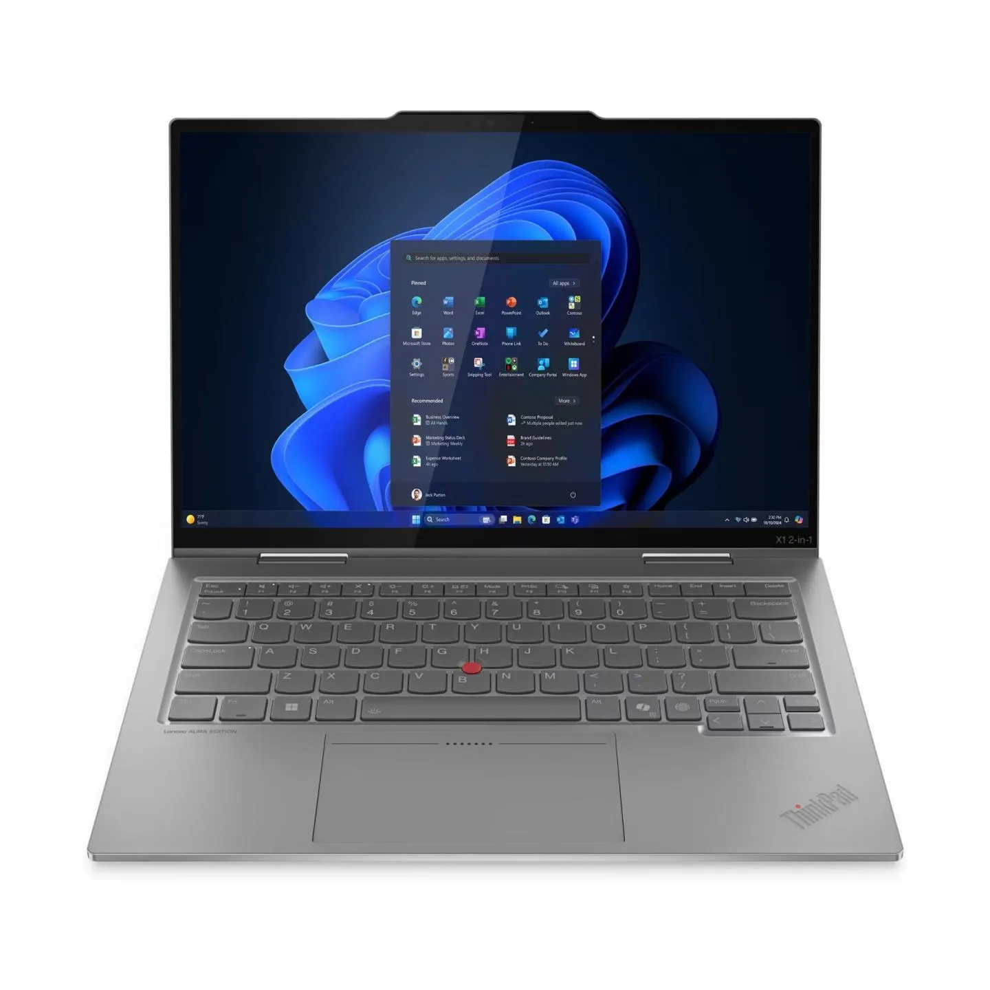 Lenovo | ThinkPad X1 2-in-1 G10 Intel | Grey | 14 " | IPS | Touchscreen | WUXGA | 1920 x 1200 pixels | Anti-glare | Intel Core U