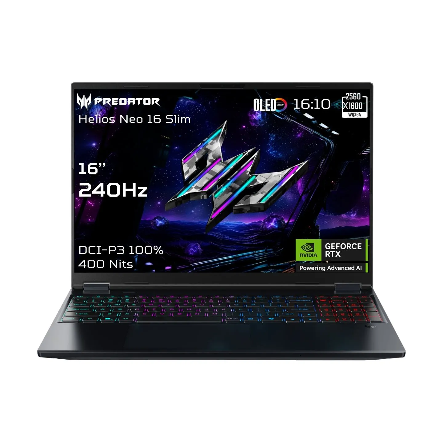 Acer | Predator Helios Neo 16S AI PHN16S-71-7556 | Abyssal Black | 16 " | OLED | WQXGA | 2560 x 1600 pixels | Intel Core Ultra 7