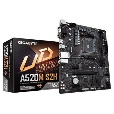 Gigabyte Motherboard A520M S2H AM4 2DDR4 M.2 HDMI/DVI mATX