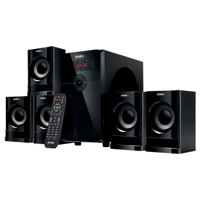 Sven Speakers SVEN HT-201, black (80W, Bluetooth, FM, USB/SD, Display, RC unit)