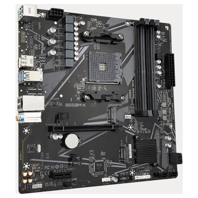 Gigabyte | B550M K 1.0 M/B | Processor family AMD | Processor socket AM4 | DDR4 DIMM | Memory slots 4 | Supported hard disk driv