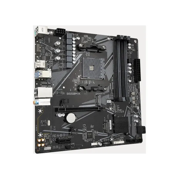 Gigabyte | B550M K 1.0 M/B | Processor family AMD | Processor socket AM4 | DDR4 DIMM | Memory slots 4 | Supported hard disk driv