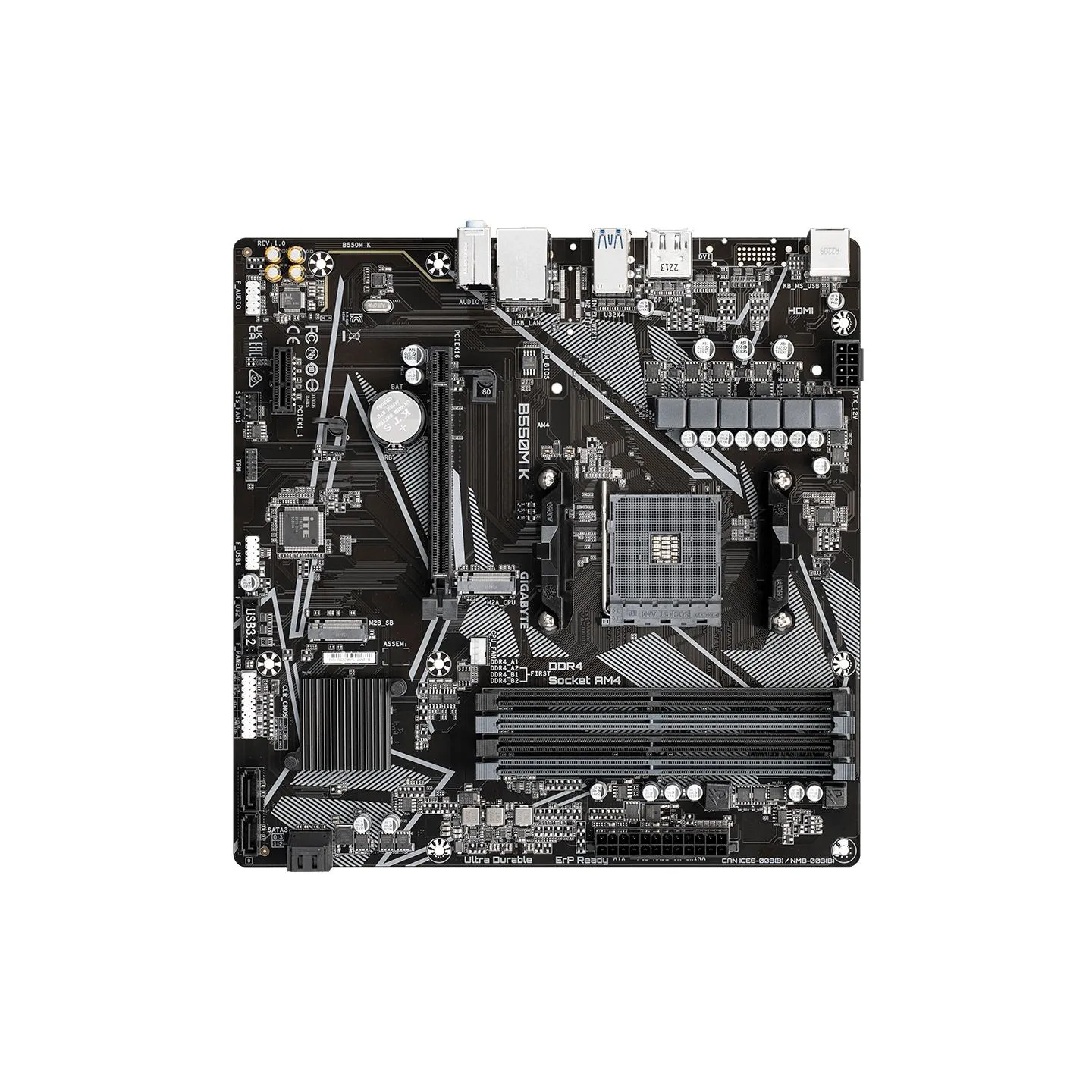 Gigabyte B550M K AM4 DDR4 mATX MB