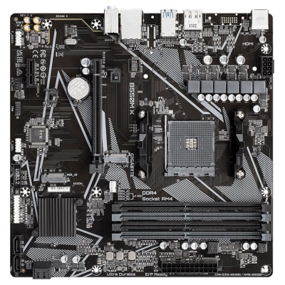 Gigabyte | B550M K 1.0 M/B | Processor family AMD | Processor socket AM4 | DDR4 DIMM | Memory slots 4 | Supported hard disk driv