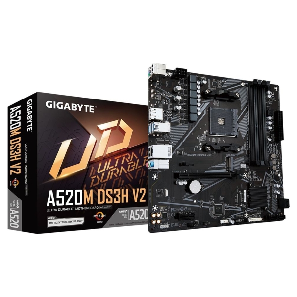 Gigabyte | A520M DS3H V2 | Processor family AMD | Processor socket AM4 | DDR4 DIMM | Memory slots 2 | Number of SATA connectors 