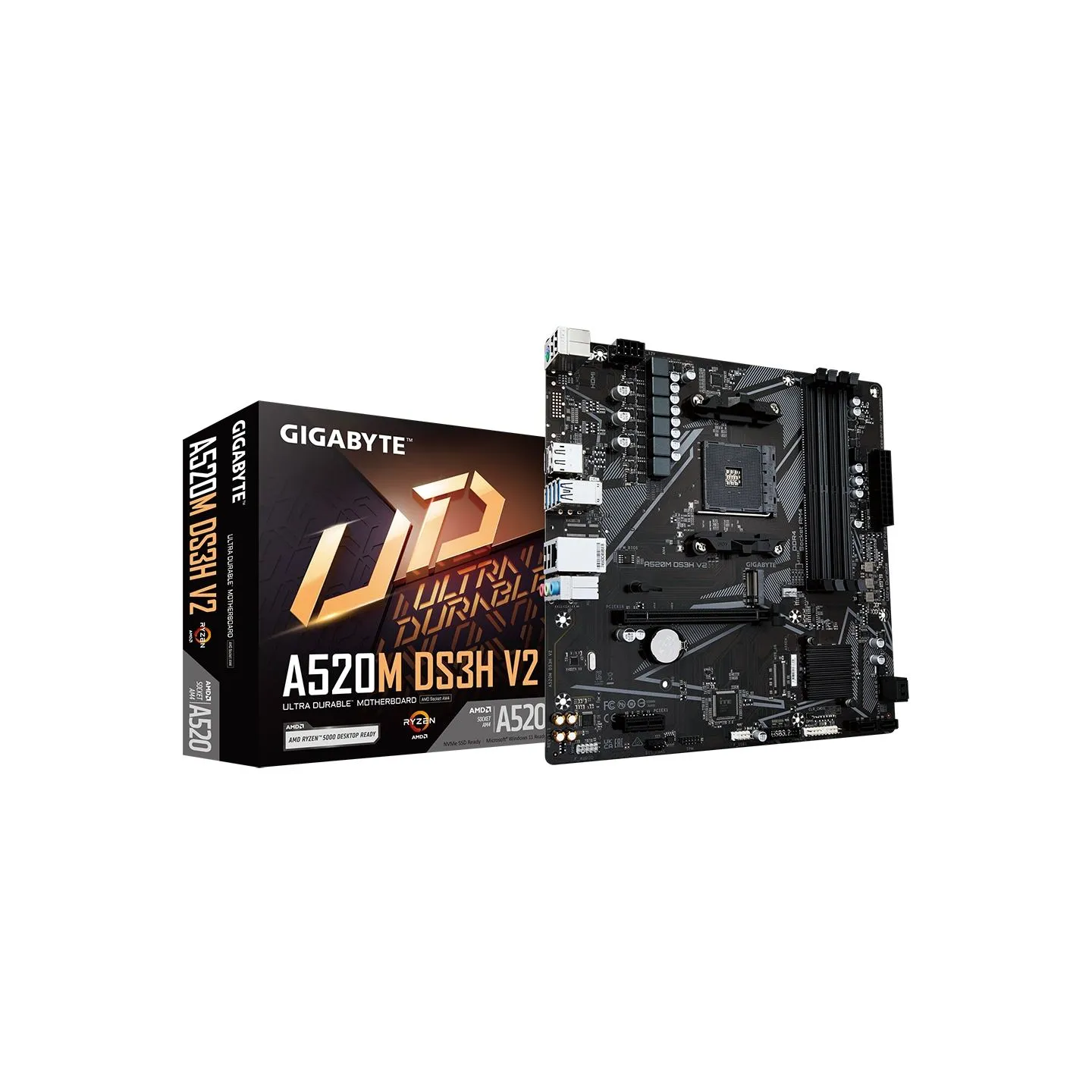 Gigabyte A520M DS3H V2 AM4 DDR4 Micro