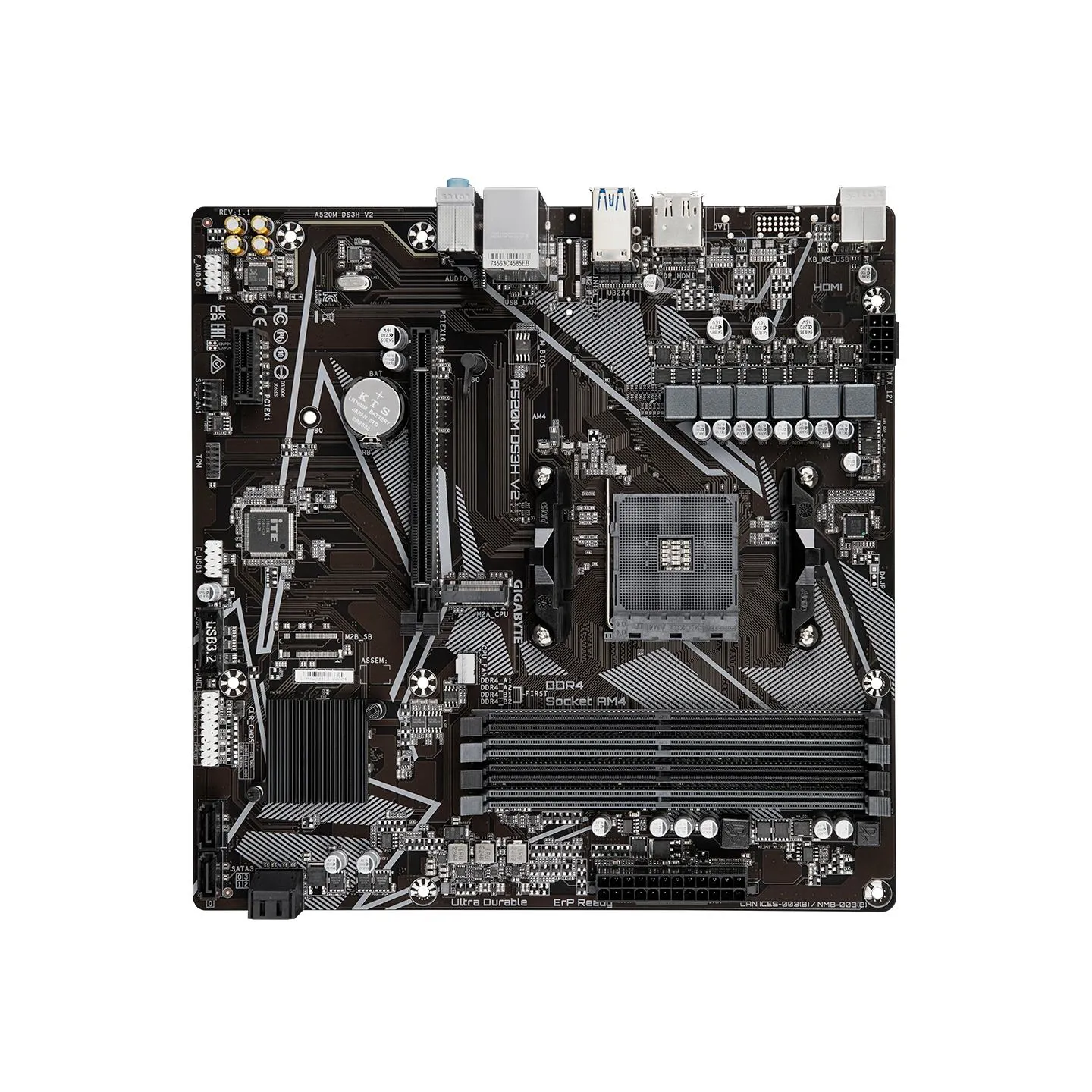 Gigabyte A520M DS3H V2 AM4 DDR4 Micro