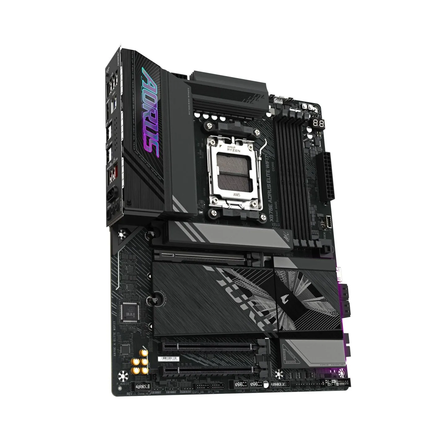 Gigabyte X870E A ELITE WIFI7 | Processor family AMD | Processor socket AM5 | DDR5 | Supported hard disk drive interfaces SATA, M