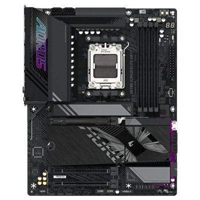 Gigabyte X870E A ELITE WIFI7 | Processor family AMD | Processor socket AM5 | DDR5 | Supported hard disk drive interfaces SATA, M
