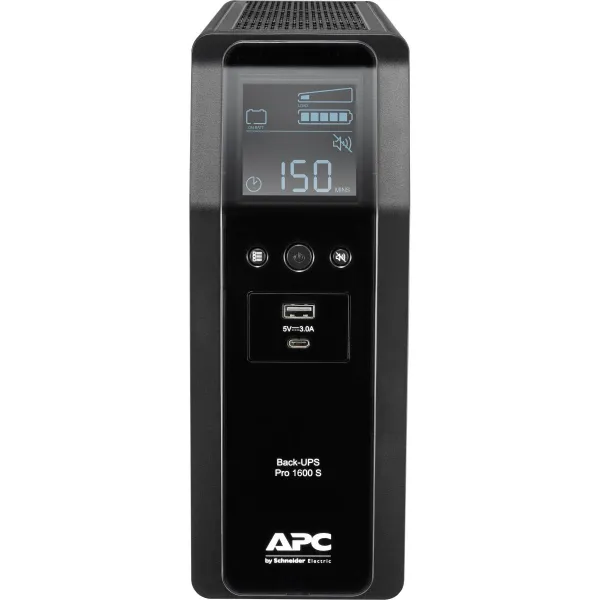 APC BACK UPS PRO BR 1600VA, SINEWAVE,8 OUTLETS, AVR, LCD INTERFACE