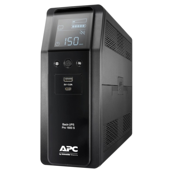 APC BACK UPS PRO BR 1600VA, SINEWAVE,8 OUTLETS, AVR, LCD INTERFACE