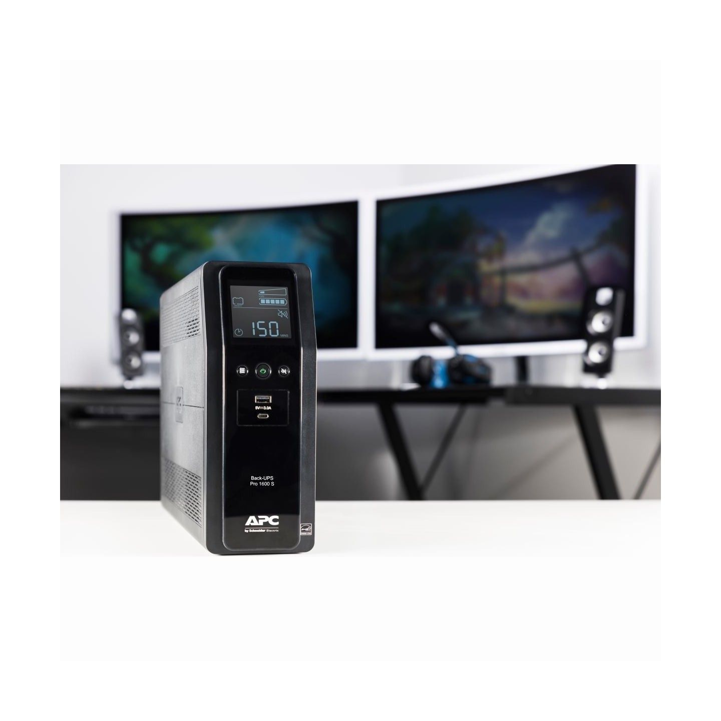 APC BACK UPS PRO BR 1600VA, SINEWAVE,8 OUTLETS, AVR, LCD INTERFACE