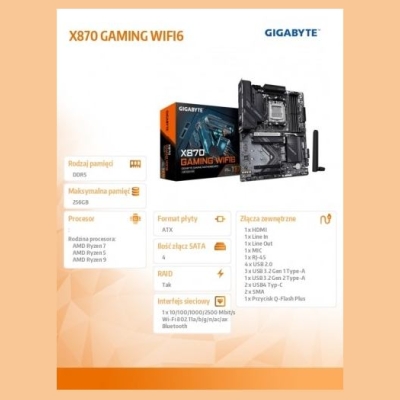 Gigabyte X870 GAMING WF6 AM5