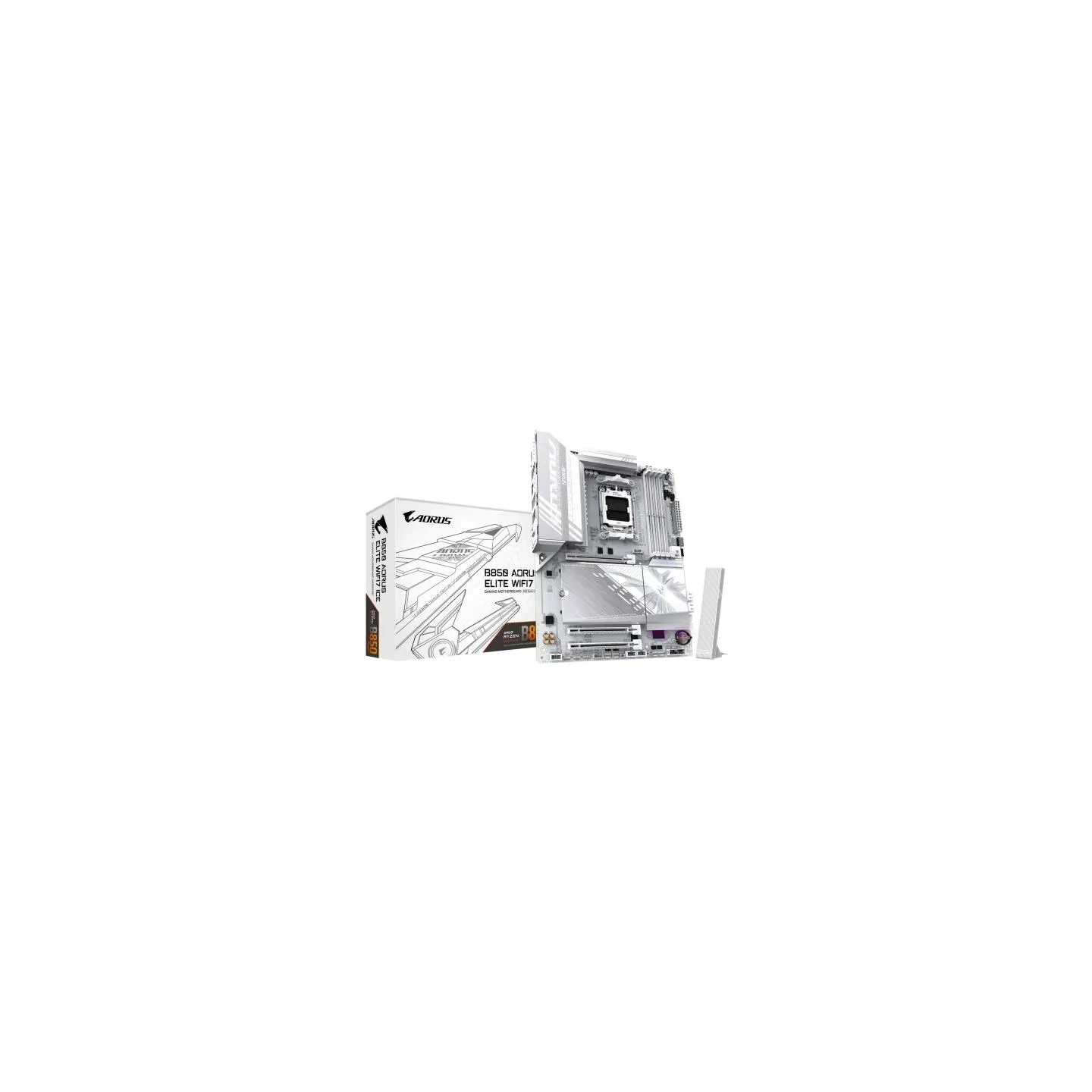 Gigabyte B850 A ELITE WF7 ICE | Processor family AMD | Processor socket AM5 | DDR5 | Supported hard disk drive interfaces SATA, 
