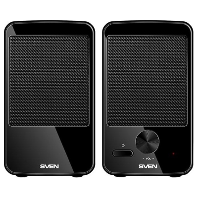 Sven 312 USB-powered (2x2W); Front power button and the volume control