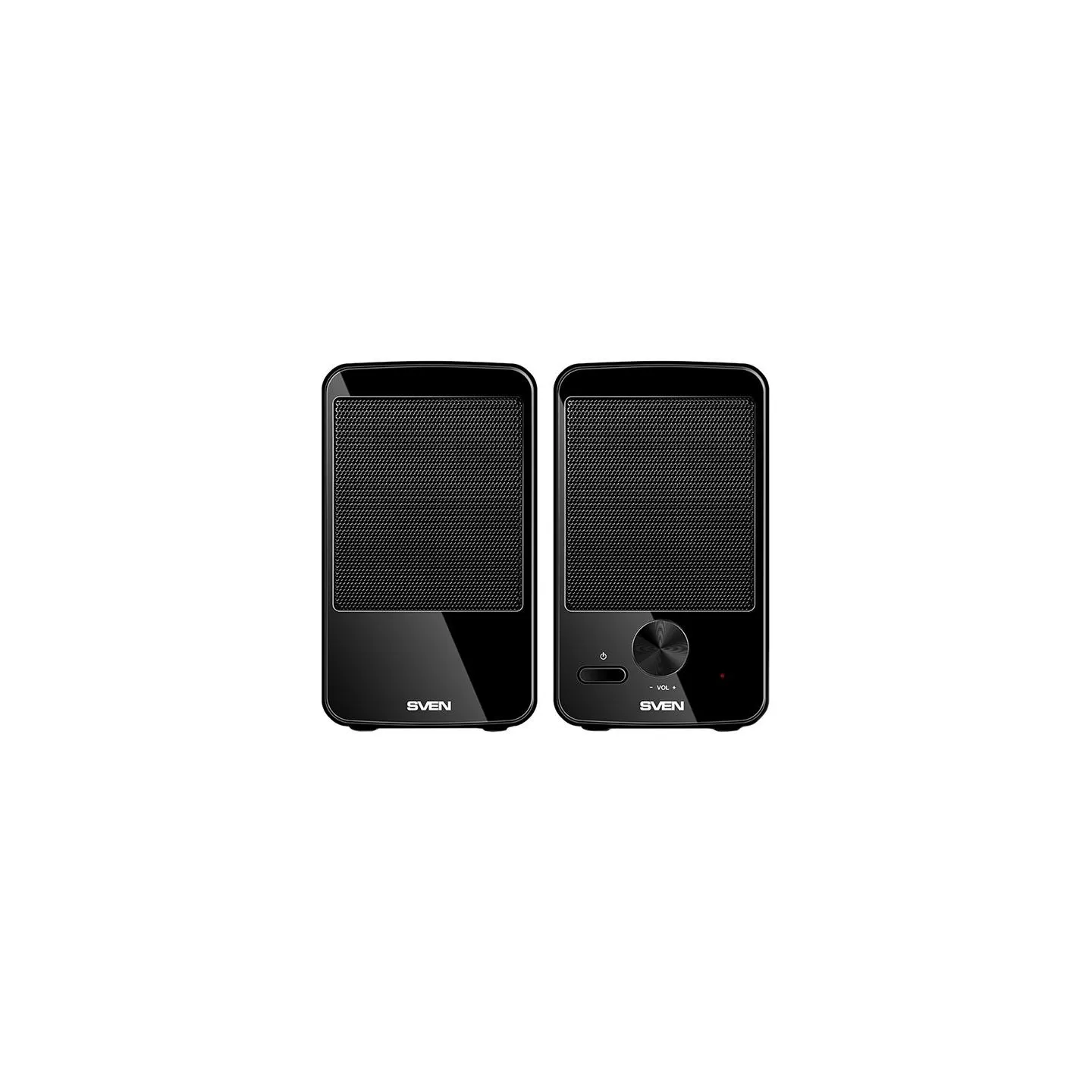 Sven 312 USB-powered (2x2W); Front power button and the volume control
