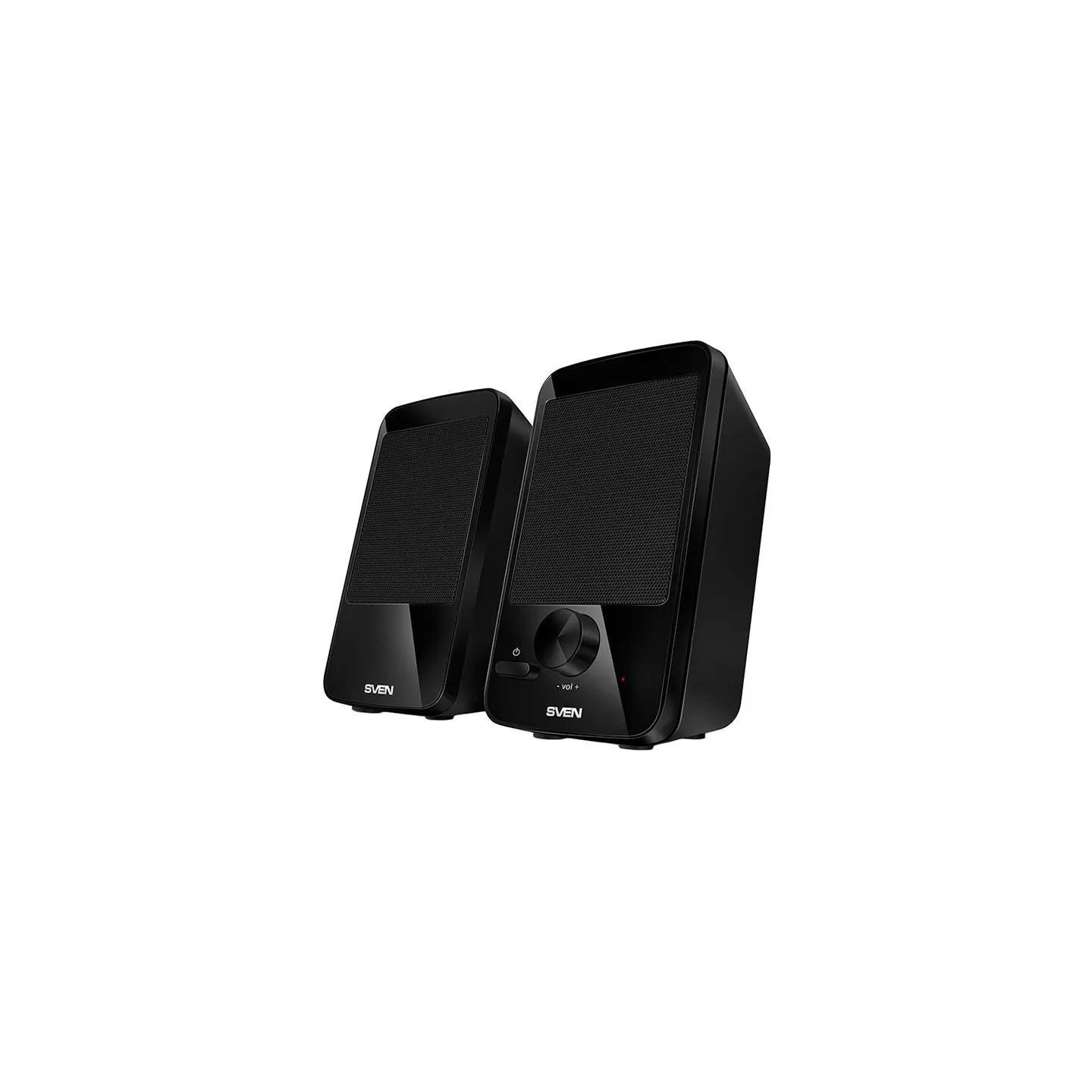 Sven 312 USB-powered (2x2W); Front power button and the volume control