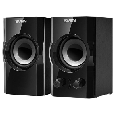 Sven SPS-606 2x3W, Headphone front jack, Front power button and the volume control