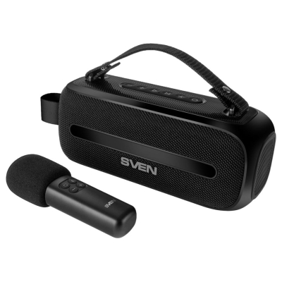 Sven Speaker SVEN PS-255, black (12W, Bluetooth, FM, USB, karaoke mic, 3600mAh)