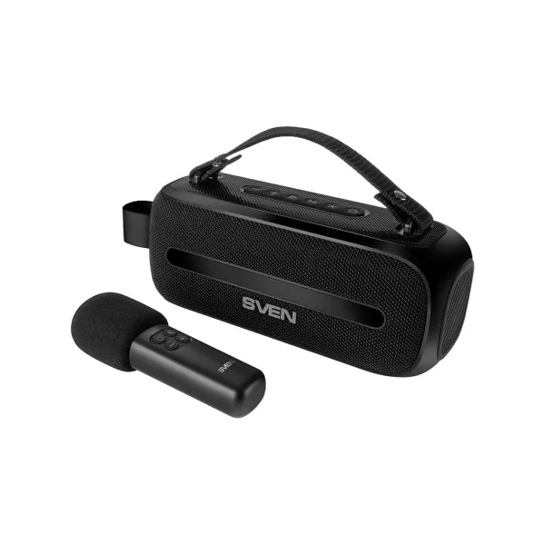 Sven Speaker SVEN PS-255, black (12W, Bluetooth, FM, USB, karaoke mic, 3600mAh)