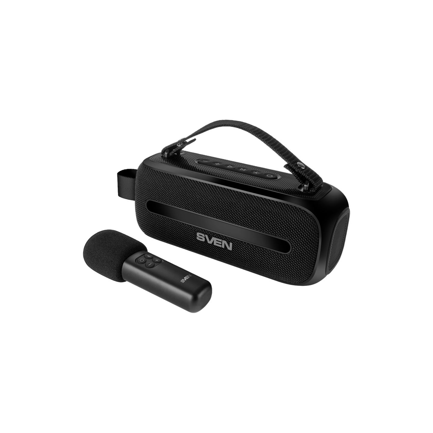 Sven Speaker SVEN PS-255, black (12W, Bluetooth, FM, USB, karaoke mic, 3600mAh)