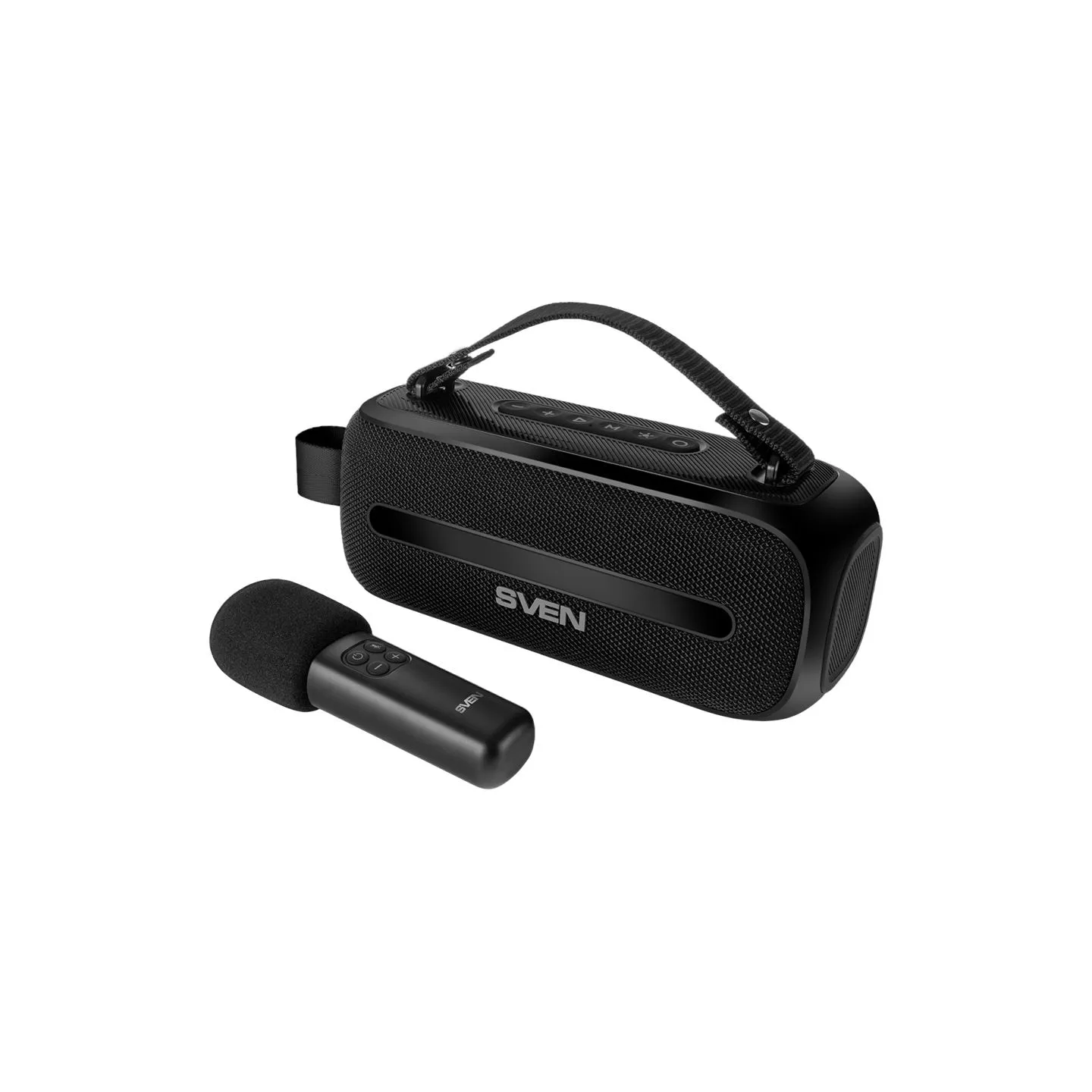Sven Speaker SVEN PS-255, black (12W, Bluetooth, FM, USB, karaoke mic, 3600mAh)