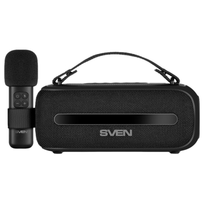 Sven Speaker SVEN PS-255, black (12W, Bluetooth, FM, USB, karaoke mic, 3600mAh)