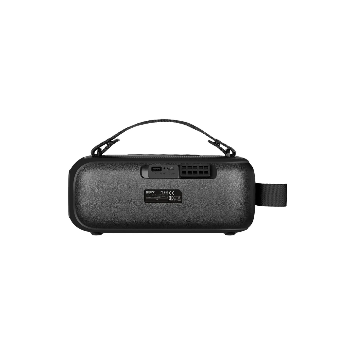 Sven Speaker SVEN PS-255, black (12W, Bluetooth, FM, USB, karaoke mic, 3600mAh)