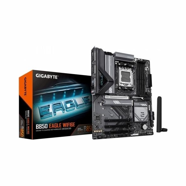 Gigabyte B850 EAGLE WIFI6E | Processor family AMD | Processor socket AM5 | DDR5 | Supported hard disk drive interfaces SATA, M.2