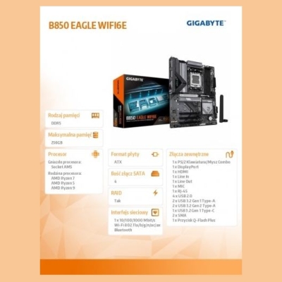 Gigabyte Motherboard B850 EAGLE WIFI6E