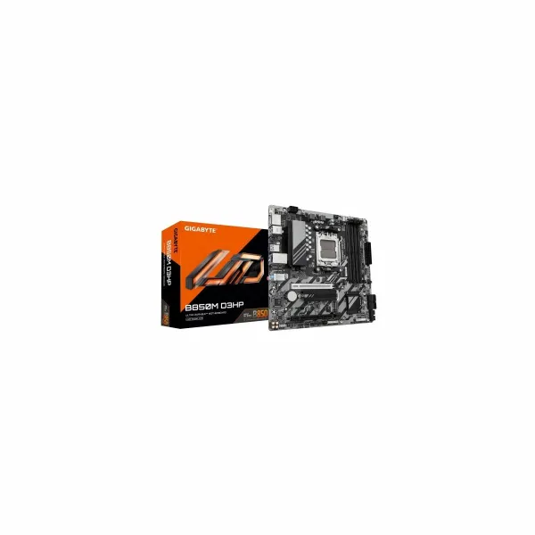 Gigabyte B850M D3HP | Processor family AMD | Processor socket AM5 | DDR5 | Supported hard disk drive interfaces M.2, SATA | Numb