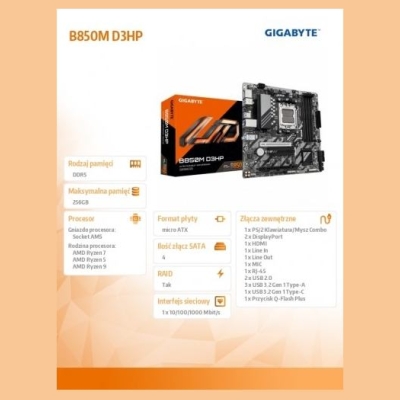 Gigabyte B850M D3HP AM5 MB
