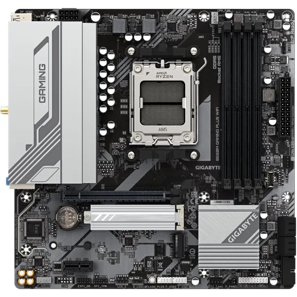 Gigabyte B650M GAMING PLUS WF | Processor family AMD | Processor socket AM5 | DDR5 | Supported hard disk drive interfaces M.2, S