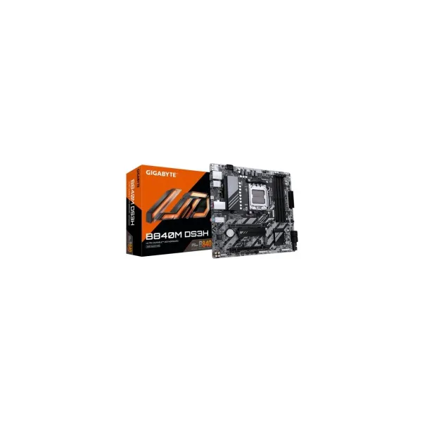 Gigabyte B840M DS3H | Processor family AMD | Processor socket AM5 | DDR5 | Supported hard disk drive interfaces SATA, M.2 | Numb