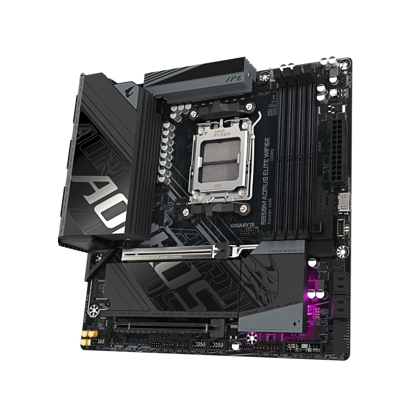Gigabyte B850M A ELT WF6E | Processor family AMD | Processor socket AM5 | DDR5 | Supported hard disk drive interfaces SATA, M.2 