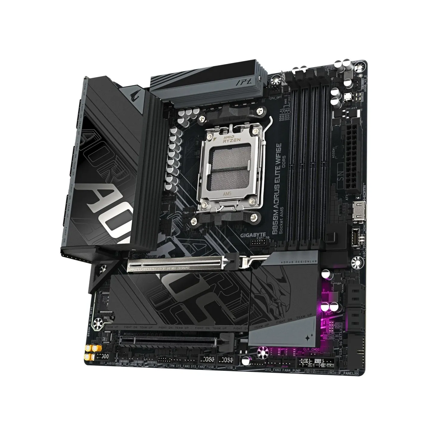 Gigabyte B850M A ELT WF6E | Processor family AMD | Processor socket AM5 | DDR5 | Supported hard disk drive interfaces SATA, M.2 