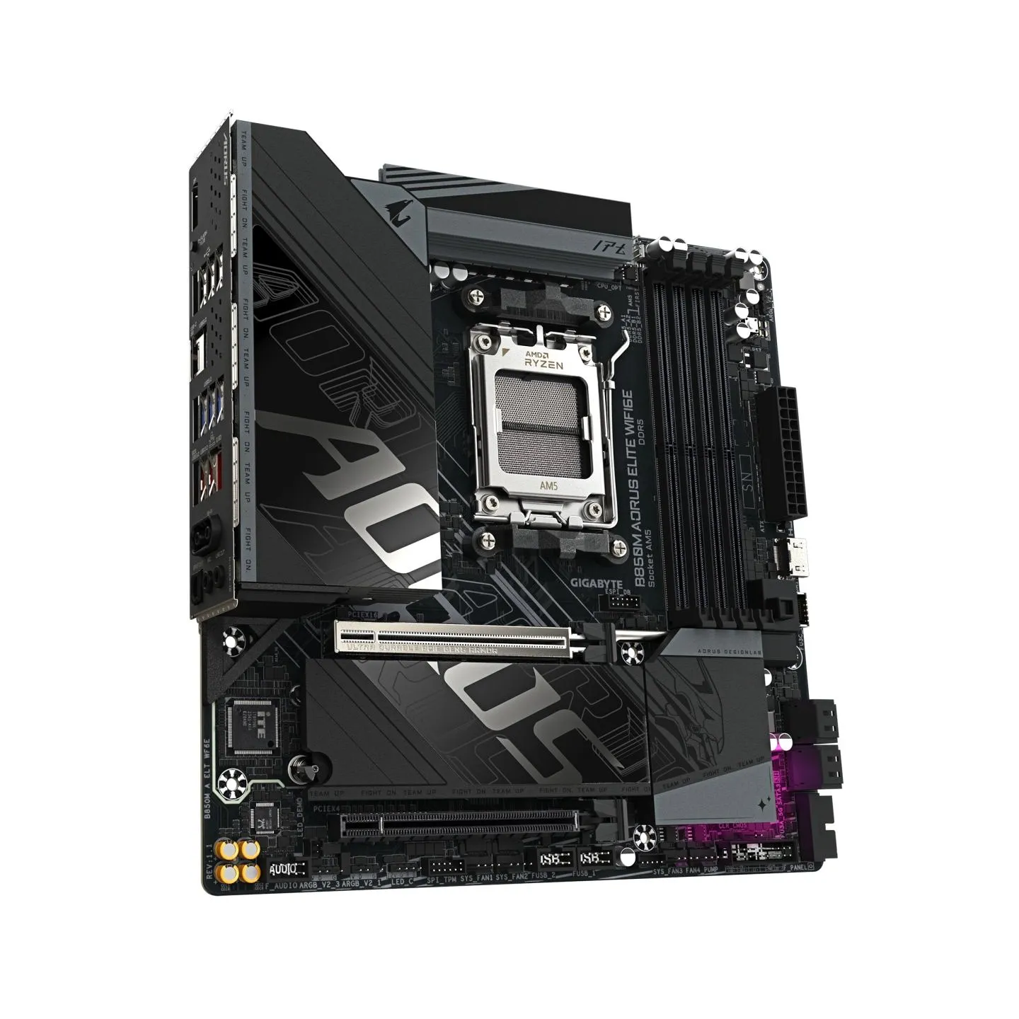 Gigabyte B850M A ELT WF6E | Processor family AMD | Processor socket AM5 | DDR5 | Supported hard disk drive interfaces SATA, M.2 