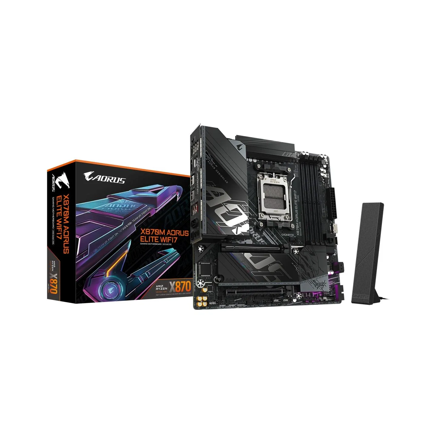 Gigabyte X870M AORUS ELITE WIFI7 | Processor family AMD | Processor socket AM5 | DDR5 | Supported hard disk drive interfaces SAT