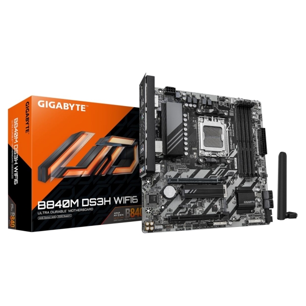 Gigabyte B840M DS3H WIFI6 (rev. 1.1) | Processor family AMD | Processor socket AM5 | DDR5 | Supported hard disk drive interfaces